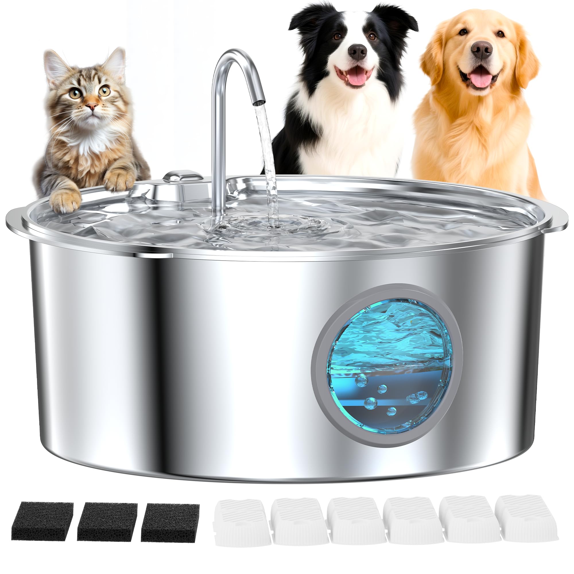 GROOKPET Dog Fountains Water for Large Dogs 12L