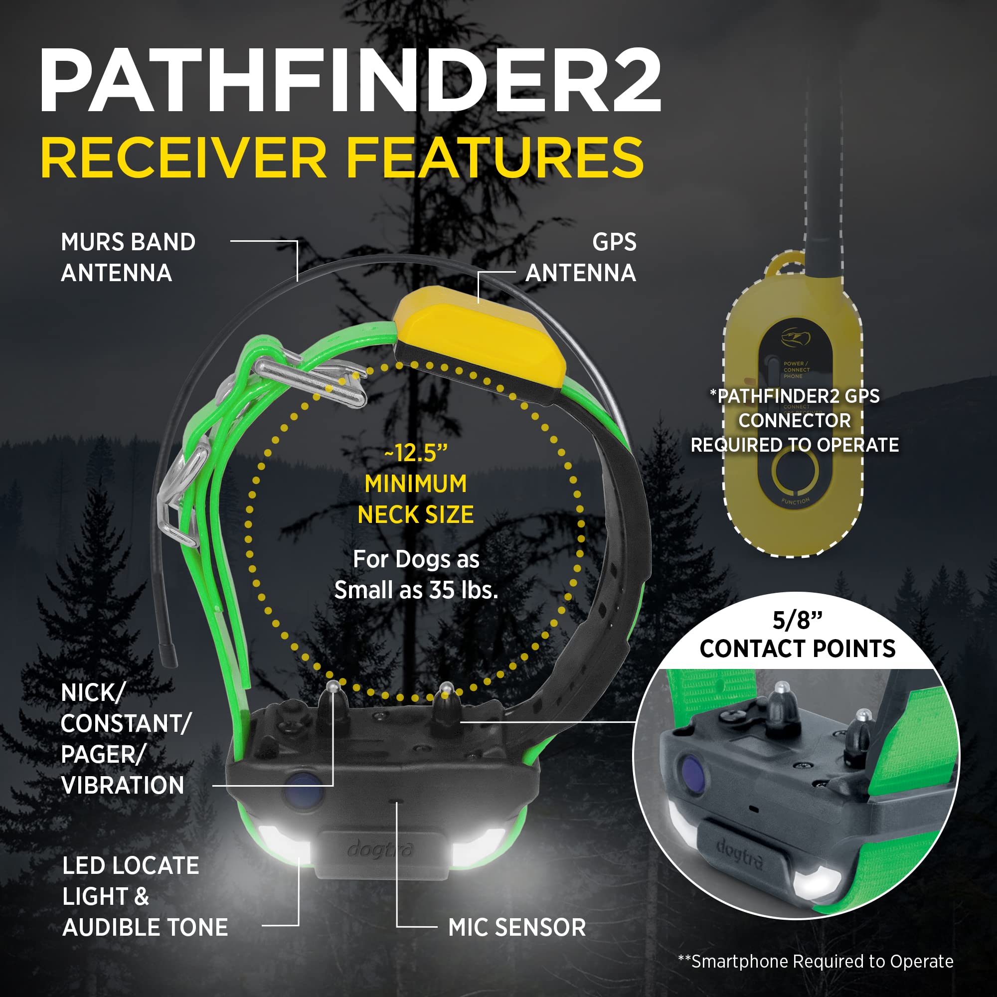 GPS Dog Tracker Collar with Real-Time App Tracking