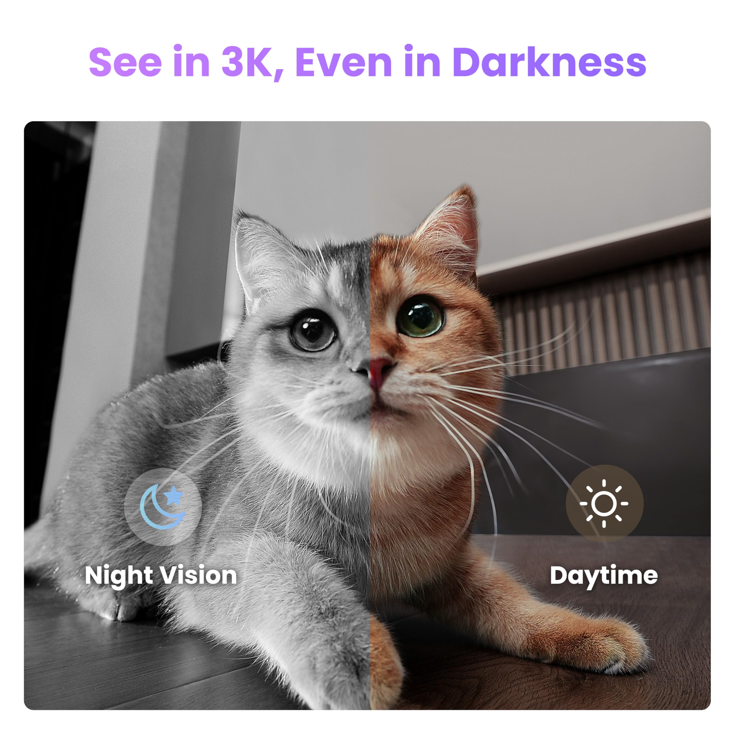 3K Smart Pet Robot Camera with Two-Way Video & AI Chat