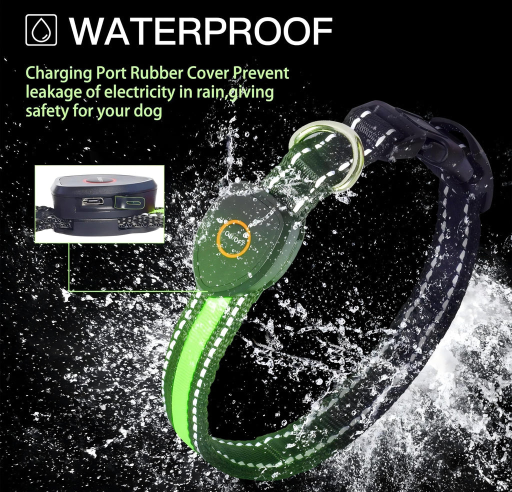 Rechargeable LED Pet Collar with Adjustable Fit