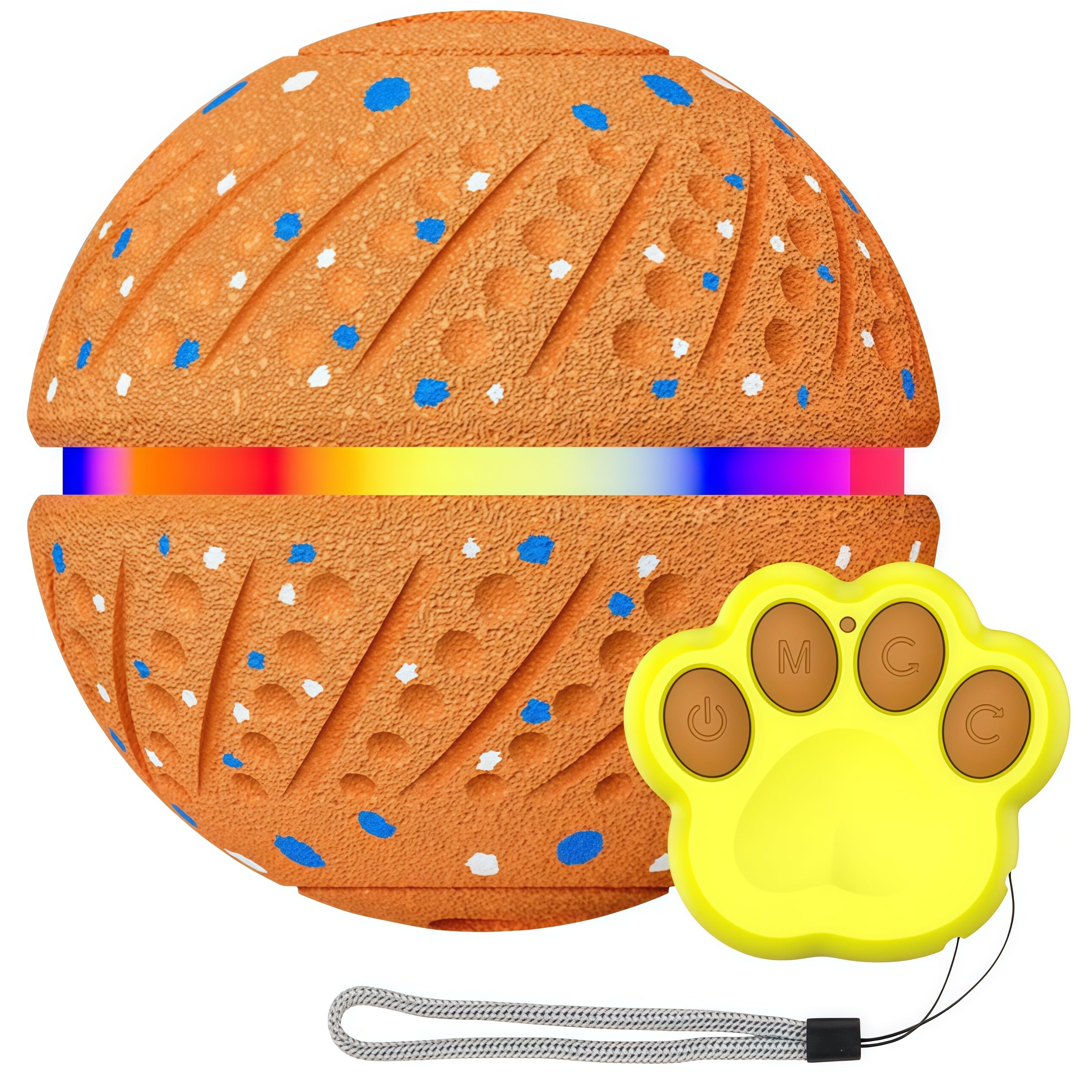 Smart Interactive Bouncing Dog Ball with LED Lights